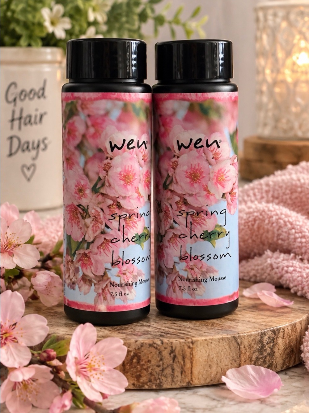 WEN Spring Cherry Blossom Nourishing Mousse - set of 2 - each 7.5 oz